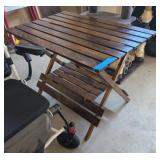WOODEN FOLDING OUTDOOR TABLE W/REMOVABLE