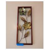 METALLIC METAL FLORAL WALL ART #2