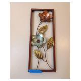 METALLIC METAL FLORAL WALL ART #1