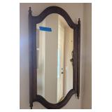 VTG WOOD FRAMED WALL MIRROR #2