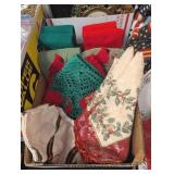 ASSTD CHRISTMAS NAPKINS, DOILIES & HAND TOWELS