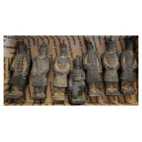 7PC TERRACOTTA CHINESE SOLDIERS