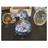 ASSTD GLASS PAPERWEIGHTS #2, ELEPHANT, BUBBLES,