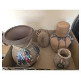 NATIVE AMERICAN STYLE VASES, WATER VESSELS, OTHER