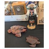 3PC SEA TURTLES & KACHINA DOLL