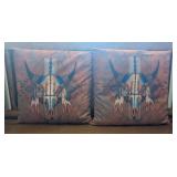 2PC SOUTHWEST STYLE THROW PILLOWS