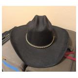 LONESTAR  BLACK COWBOY HAT SZ L/XL