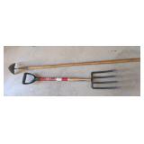 2PC DIGGING FORK & TRIANGLE HOE