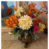 VASE W/FLORAL ARRANGEMENT #12, FALL COLORS