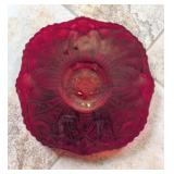 RED CARNIVAL GLASS PLATTER