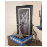 4PC WILDLIFE THEME DECOR, GIRAFFE SCULPTURE,