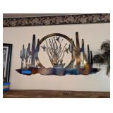 SW STYLE METAL WALL ART, HUMMINGBIRDS, CACTUS