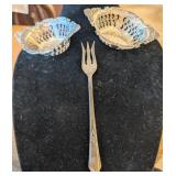 3PC SILVER TONE BIRKS NUT CUPS & HORS D'OEUVRES