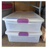2PC UNDER THE BED PLASTIC STORAGE CONTAINERS #3
