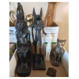 ASSTD EGYPTIAN SCULPTURES, CARVED STONE BIRD,