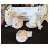 3PC ASSTD CAT FIGURINES #2, LENOX 'ENCHANTMENT'