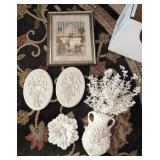 5PC ASSTD FLORAL WALL DECOR, FRAMED ARTWORK