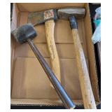 3PC HATCHET, MALLET, BLACKSMITH HAMMER