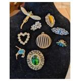 ASSTD GOLD TONE BROOCHES/PENDANTS, DRAGONFLY,