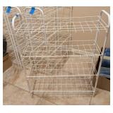 2PC WIRE SHOE RACKS, WHITE #1