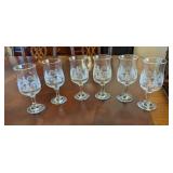 6PC GOBLETS W/DECORATIVE BEADED MARKERS