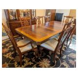 SAMASON INT'L DINING ROOM TABLE & 2-CAPTAIN CHAIRS
