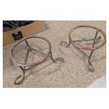 2PC METAL PLANT STANDS