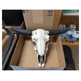 FAUX STEER SKULL & HORNS WALL DECOR