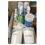CLOROX DISINFECTING WIPES, BORAX, LYSOL SPRAY,