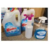 WINDEX GAL REFILL JUGS 1/2 FULL, GLASS CLEANER &