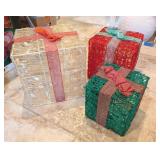 3PC CHRISTMAS PACKAGE DECOR-PRELIT