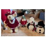 ASSTD PLUSH CHRISTMAS DECOR, PENGUIN, SNOWMAN,