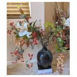 METAL VASE W/FLORAL ARRANGEMENT #8