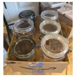 6PC ASSTD CLEAR PLASTIC AIR TIGHT CANISTERS