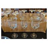 13PC ASSTD FOOTED GOBLETS, CHAMPAGNE FLUTES, OTHER