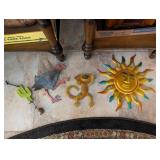 ASSTD METAL OUTDOOR DECOR, SUNBURST, BIRD, LIZARD,