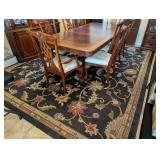 RECTANGULAR FLORAL SCROLL PATTERN AREA RUG