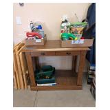 WOOD ENTRY TABLE W/2-DRAWERS & UNDER SHELF