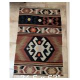 HAND WOVEN NATIVE AMERICAN INDIAN WOOL RUG