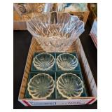5PC GLASS BOWL & MIKASA CONDIMENT BOWLS