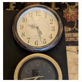 2PC WALL CLOCKS, INGRAM & ADALENE