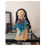 HAND MADE NATIVE AMER. INDIAN DOLL DECOR