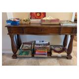 WOOD ENTRY/SOFA TABLE, 1-DRAWER & UNDER SHELF