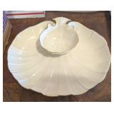 LENOX SHELL SHAPED SERVING DISH W/BOWL