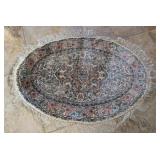 OVAL SHAPE FLORAL RUG, PASTELS