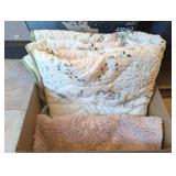 KING SZ BEDSPREAD, PINK ROSE PATTERN &