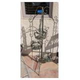 FOLDING METAL 3-TIER PLANT STAND