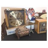 OFFICE/DEN ASSORTMENT, SPARTUS CLOCK, ANTQ/VTG