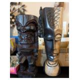2PC CARVED WOOD SCULPTURES, AFRICAN STYLE,OTHER