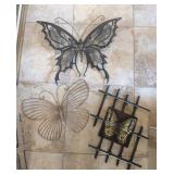 3PC METAL BUTTERFLY WALL DECOR